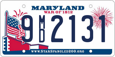 MD license plate 9MD2131