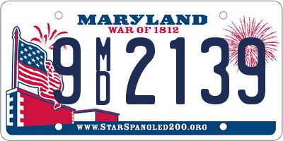 MD license plate 9MD2139