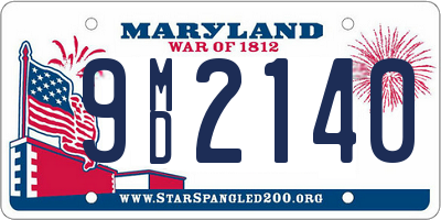 MD license plate 9MD2140