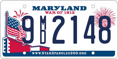 MD license plate 9MD2148