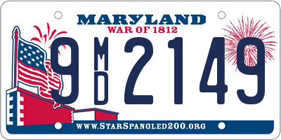 MD license plate 9MD2149