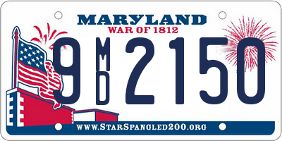 MD license plate 9MD2150