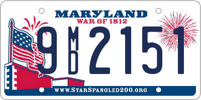 MD license plate 9MD2151