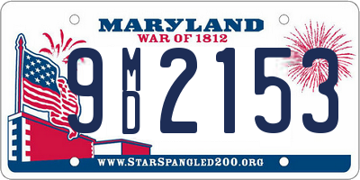 MD license plate 9MD2153