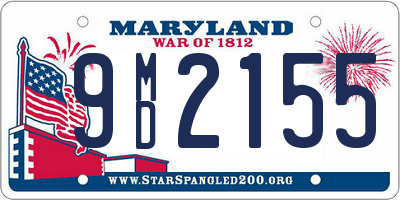 MD license plate 9MD2155