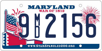 MD license plate 9MD2156