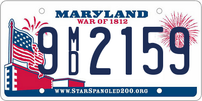 MD license plate 9MD2159