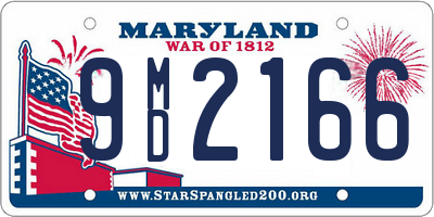 MD license plate 9MD2166