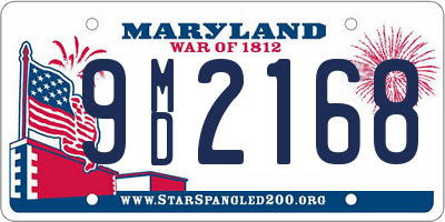 MD license plate 9MD2168