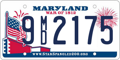 MD license plate 9MD2175