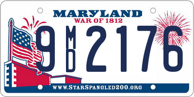 MD license plate 9MD2176