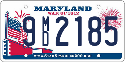 MD license plate 9MD2185