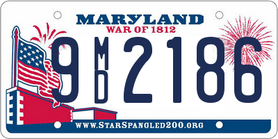 MD license plate 9MD2186