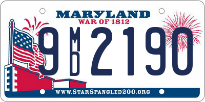 MD license plate 9MD2190