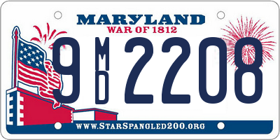 MD license plate 9MD2208