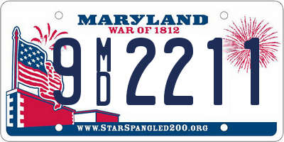 MD license plate 9MD2211