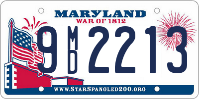 MD license plate 9MD2213