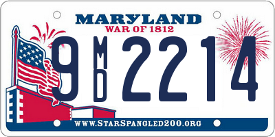 MD license plate 9MD2214