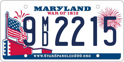 MD license plate 9MD2215