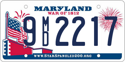 MD license plate 9MD2217