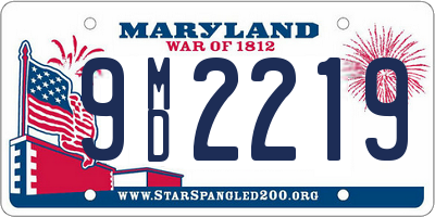 MD license plate 9MD2219