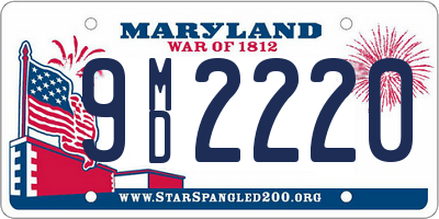 MD license plate 9MD2220