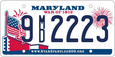 MD license plate 9MD2223