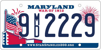 MD license plate 9MD2229