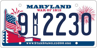 MD license plate 9MD2230