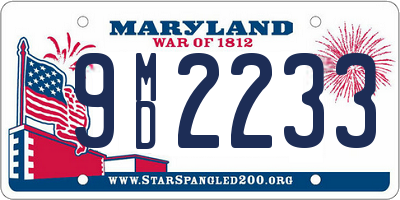 MD license plate 9MD2233