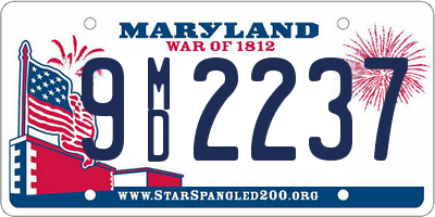 MD license plate 9MD2237