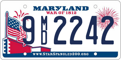 MD license plate 9MD2242