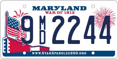 MD license plate 9MD2244