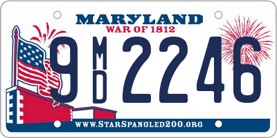 MD license plate 9MD2246