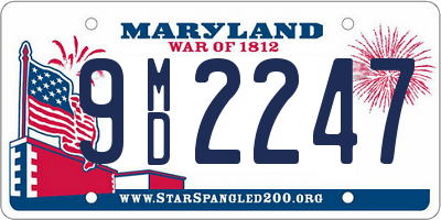 MD license plate 9MD2247