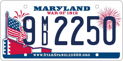 MD license plate 9MD2250