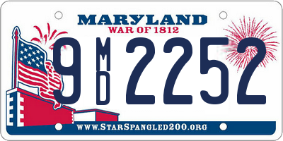 MD license plate 9MD2252