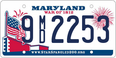 MD license plate 9MD2253