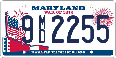 MD license plate 9MD2255