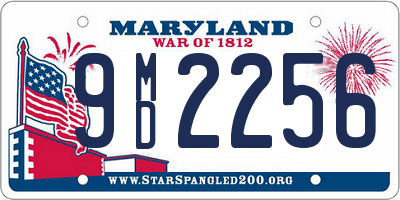 MD license plate 9MD2256