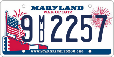 MD license plate 9MD2257