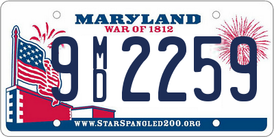 MD license plate 9MD2259