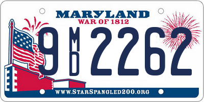 MD license plate 9MD2262