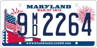 MD license plate 9MD2264