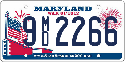 MD license plate 9MD2266