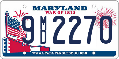 MD license plate 9MD2270