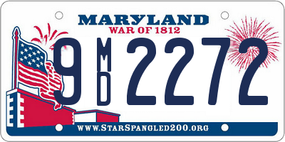 MD license plate 9MD2272