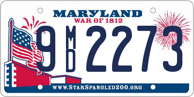 MD license plate 9MD2273