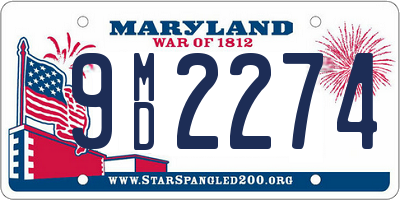 MD license plate 9MD2274