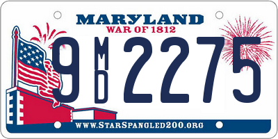 MD license plate 9MD2275